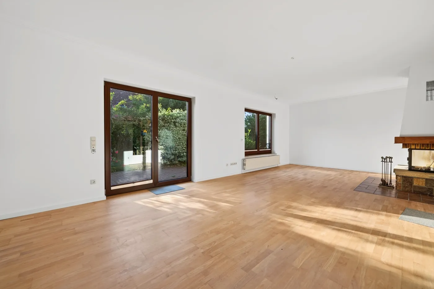 Digitales Home Staging, vorher: Wohnzimmer leer
